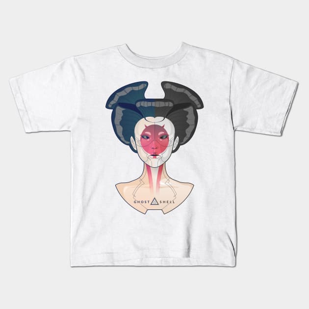 Ghost in the Shell - Geisha Bot Kids T-Shirt by JoshBelden